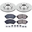 KOE5202 Front Brake Disc and Pad Kit, Plain Surface 4 Lugs 235 mm Ceramic Z17 OE Replacement