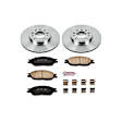 KOE5205 Front Brake Disc and Pad Kit, Natural Finish, Plain Surface, 5 Lugs, 281.94 mm, Ceramic, Z17 OE Replacement