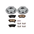 KOE5214 Rear Brake Disc and Pad Kit, Natural Finish, Plain Surface, 5 Lugs, 262 mm, Ceramic, Z17 OE Replacement