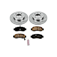 2001 Honda Insight - Front Brake Disc and Pad Kit, Natural Finish, Plain Surface, 4 Lugs, 230.89 mm, Ceramic, Manual Transaxle, 1.0L 3Cyl, Z17 OE Replacement