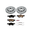 KOE5247 Front Brake Disc and Pad Kit, Natural Finish, Plain Surface, 5 Lugs, 281 mm, Ceramic, Z17 OE Replacement