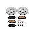 KOE5250 Front Brake Disc and Pad Kit, Natural Finish, Plain Surface, 5 Lugs, 293.8 mm, Ceramic, Z17 OE Replacement
