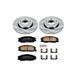 KOE5252 Front Brake Disc and Pad Kit, Natural Finish, Plain Surface, 5 Lugs, 276 mm, Ceramic, Z17 OE Replacement