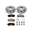KOE5259 Front Brake Disc and Pad Kit, Natural Finish, Plain Surface, 6 Lugs, 290 mm, Ceramic, Z17 OE Replacement