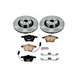 KOE5277 Front Brake Disc and Pad Kit, Natural Finish, Plain Surface, 5 Lugs, 347 mm, Ceramic, Z17 OE Replacement