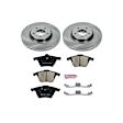 KOE5279 Front Brake Disc and Pad Kit, Natural Finish, Plain Surface, 5 Lugs, 320 mm, Ceramic, Z17 OE Replacement