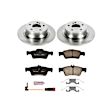 KOE5320 Rear Brake Disc and Pad Kit, Plain Surface, 5 Lugs, Ceramic, Z17 OE Replacement