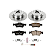 KOE5321 Rear OE Stock Replacement Low-Dust Ceramic Brake Pad and Rotor Kit, With Solid Rear Disc