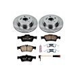 KOE5322 Rear Brake Disc and Pad Kit, Plain Surface, 5 Lugs, Ceramic, Z17 OE Replacement