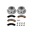 KOE5328 Rear Brake Disc and Pad Kit, Natural Finish, Plain Surface, 8 Lugs, 324 mm, Ceramic, Z17 OE Replacement