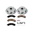 KOE5333 Rear Brake Disc and Pad Kit, Natural Finish, Plain Surface, 5 Lugs, 288 mm, Ceramic, OE Replacement