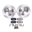KOE5334 Front Brake Disc and Pad Kit, Natural Finish, Plain Surface, 5 Lugs, 321 mm, Ceramic, OE Replacement Series