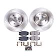 KOE5334 Front Brake Disc and Pad Kit, Plain Surface 5 Lugs 321 mm Ceramic OE Replacement