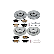 4-Wheel Set Power Stop&reg; KOE5348 Front and Rear OE Stock Replacement Low-Dust Ceramic Brake Pad and Rotor Kit