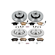 4-Wheel Set Power Stop&reg; KOE5355 Front and Rear OE Stock Replacement Low-Dust Ceramic Brake Pad and Rotor Kit
