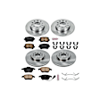 4-Wheel Set Power Stop&reg; KOE5363 Front and Rear OE Stock Replacement Low-Dust Ceramic Brake Pad and Rotor Kit