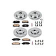 2009 Honda Pilot - Front and Rear Brake Disc and Pad Kit, Natural Finish, Plain Surface, 5 Lugs, 330 mm, Ceramic, 3.5L 6Cyl, Z17 OE Replacement