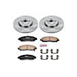 KOE5370 Front Brake Disc and Pad Kit, Natural Finish, Plain Surface, 5 Lugs, 330 mm, Ceramic, Z17 OE Replacement