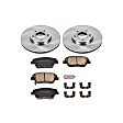 KOE5377 Front Brake Disc and Pad Kit, Plain Surface 5 Lugs 300 mm Ceramic OE Replacement