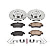 2012 Honda Fit - Front Brake Disc and Pad Kit, Natural Finish, Plain Surface, 4 Lugs, 262 mm, Ceramic, 1.5L 4Cyl, OE Replacement