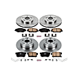 2010 Honda Element - Front and Rear Brake Disc and Pad Kit, Natural Finish, Plain Surface, 5 Lugs, 282 mm, Ceramic, 2.4L 4Cyl, Z17 OE Replacement