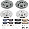 4-Wheel Set Power Stop&reg; KOE5391 Front and Rear OE Stock Replacement Low-Dust Ceramic Brake Pad and Rotor Kit