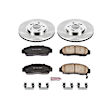 KOE5392 Front Brake Disc and Pad Kit, Natural Finish, Plain Surface, 5 Lugs, 299.9 mm, Ceramic, OE Replacement