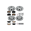 4-Wheel Set Power Stop&reg; KOE5402 Front and Rear OE Stock Replacement Low-Dust Ceramic Brake Pad and Rotor Kit