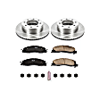 KOE5411 Front Brake Disc and Pad Kit, Plain Surface 8 Lugs 360 mm Ceramic Z17 OE Replacement