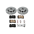 KOE5422 Front Brake Disc and Pad Kit, Natural Finish, Plain Surface, 5 Lugs, 360 mm, Ceramic, Z17 OE Replacement