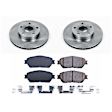 KOE5431 Front OE Stock Replacement Low-Dust Ceramic Brake Pad and Rotor Kit, 5 Lug Models