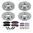 4-Wheel Set Power Stop&reg; KOE5453 Front and Rear OE Stock Replacement Low-Dust Ceramic Brake Pad and Rotor Kit