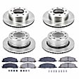 4-Wheel Set Power Stop&reg; KOE5458 Front and Rear OE Stock Replacement Low-Dust Ceramic Brake Pad and Rotor Kit