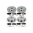 4-Wheel Set Power Stop&reg; KOE5476 Front and Rear OE Stock Replacement Low-Dust Ceramic Brake Pad and Rotor Kit