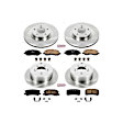 4-Wheel Set Power Stop&reg; KOE5477 Front and Rear OE Stock Replacement Low-Dust Ceramic Brake Pad and Rotor Kit