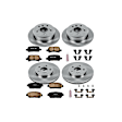 2006 Toyota Solara - Front and Rear Brake Disc and Pad Kit, Natural Finish, Plain Surface, 5 Lugs, 269 mm, Ceramic, 3.3L 6Cyl, Z17 OE Replacement
