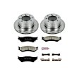 KOE5490 Rear Brake Disc and Pad Kit, Plain Surface 8 Lugs 352.5 mm Ceramic Z17 OE Replacement
