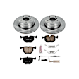 KOE5491 Rear Brake Disc and Pad Kit, Natural Finish, Plain Surface, 5 Lugs, 319.6 mm, Ceramic, Z17 OE Replacement