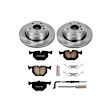 KOE5492 Rear Brake Disc and Pad Kit, Natural Finish, Plain Surface, 5 Lugs, 319.6 mm, Ceramic, Z17 OE Replacement