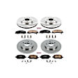 2013 Chevrolet Impala - Front and Rear Brake Disc and Pad Kit, Natural Finish, Plain Surface, 5 Lugs, 270 mm, Ceramic, 3.6L 6Cyl, Z17 OE Replacement