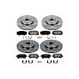 2015 Chevrolet Impala - Front and Rear Brake Disc and Pad Kit, Natural Finish, Plain Surface, 5 Lugs, 315.2 mm, Ceramic, New Body Style, 2.5L 4Cyl, OE Replacement