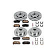 4-Wheel Set Power Stop&reg; KOE5516 Front and Rear OE Stock Replacement Low-Dust Ceramic Brake Pad and Rotor Kit