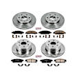 4-Wheel Set Power Stop&reg; KOE5520 Front and Rear OE Stock Replacement Low-Dust Ceramic Brake Pad and Rotor Kit