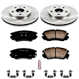 2011 Buick Regal - Front Brake Disc and Pad Kit, Natural Finish, Plain Surface, 5 Lugs, 296 mm, Ceramic, 2.4L 4Cyl, OE Replacement