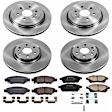 4-Wheel Set Power Stop&reg; KOE5546 Front and Rear OE Stock Replacement Low-Dust Ceramic Brake Pad and Rotor Kit