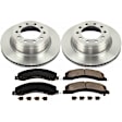 KOE5567 Front Brake Disc and Pad Kit, Natural Finish, Plain Surface, 10 Lugs, 390.3 mm, Ceramic, Z17 OE Replacement