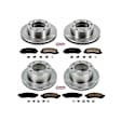 4-Wheel Set Power Stop&reg; KOE5573 Front and Rear OE Stock Replacement Low-Dust Ceramic Brake Pad and Rotor Kit