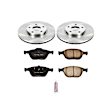 KOE5580 Front Brake Disc and Pad Kit, Natural Finish, Plain Surface, 5 Lugs, 278 mm, Ceramic, Z17 OE Replacement