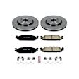 2018 Ford Explorer - Front Brake Disc and Pad Kit, Natural Finish, Plain Surface, 5 Lugs, 325 mm, Ceramic, Standard Brakes - 325mm Front Rotors, Solid Rear Rotors, 3.5L 6Cyl, OE Replacement