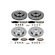 2017 Ford Explorer - Front and Rear Brake Disc and Pad Kit, Natural Finish, Plain Surface, 5 Lugs, 325 mm, Ceramic, Standard Brakes - 325mm Front Rotors, Solid Rear Rotors, 3.5L 6Cyl, OE Replacement
